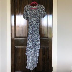 Floral Astr Wrap Dress